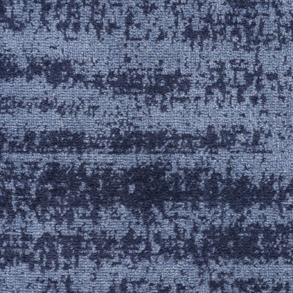 8' Denim Blue And Navy Blue Abstract Indoor Outdoor Runner Rug HomeRoots