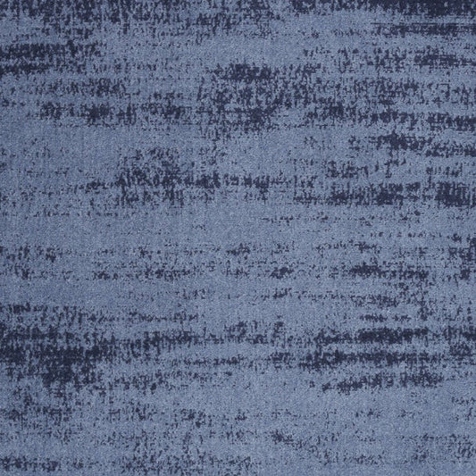 4' X 6' Denim Blue And Navy Blue Abstract Indoor Outdoor Area Rug