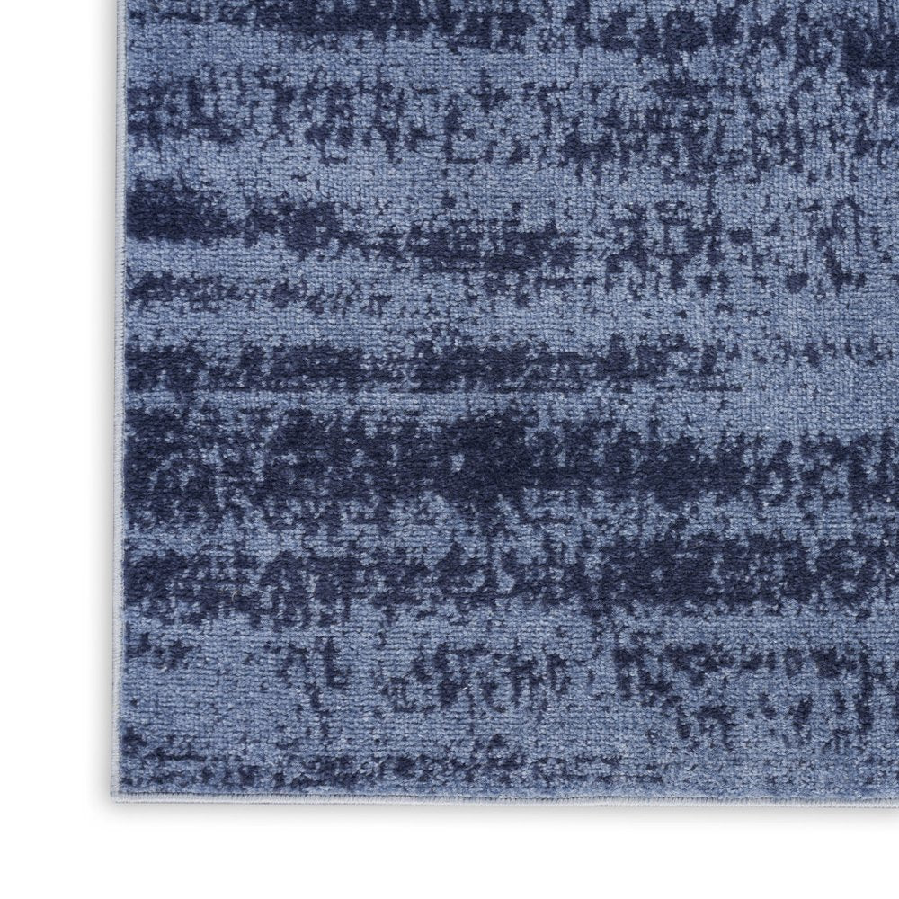 4' X 6' Denim Blue And Navy Blue Abstract Indoor Outdoor Area Rug HomeRoots