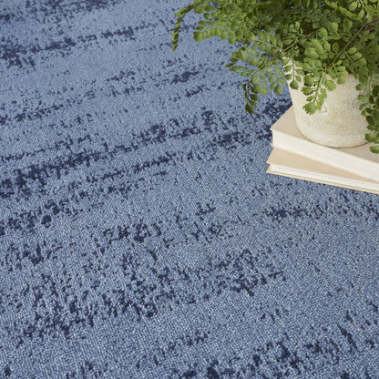 4' X 6' Denim Blue And Navy Blue Abstract Indoor Outdoor Area Rug HomeRoots