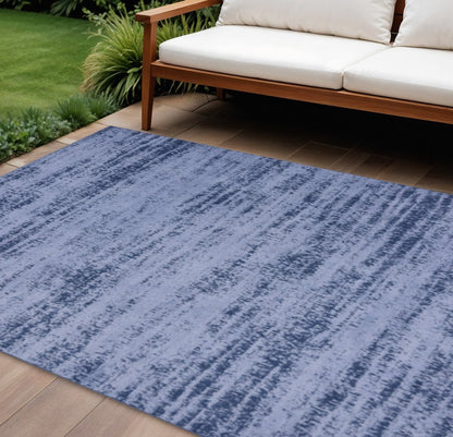 6' X 9' Denim Blue And Navy Blue Abstract Indoor Outdoor Area Rug HomeRoots