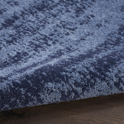 6' X 9' Denim Blue And Navy Blue Abstract Indoor Outdoor Area Rug HomeRoots