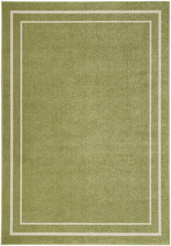 8' X 10' Green And Ivory Indoor Outdoor Area Rug — view 2