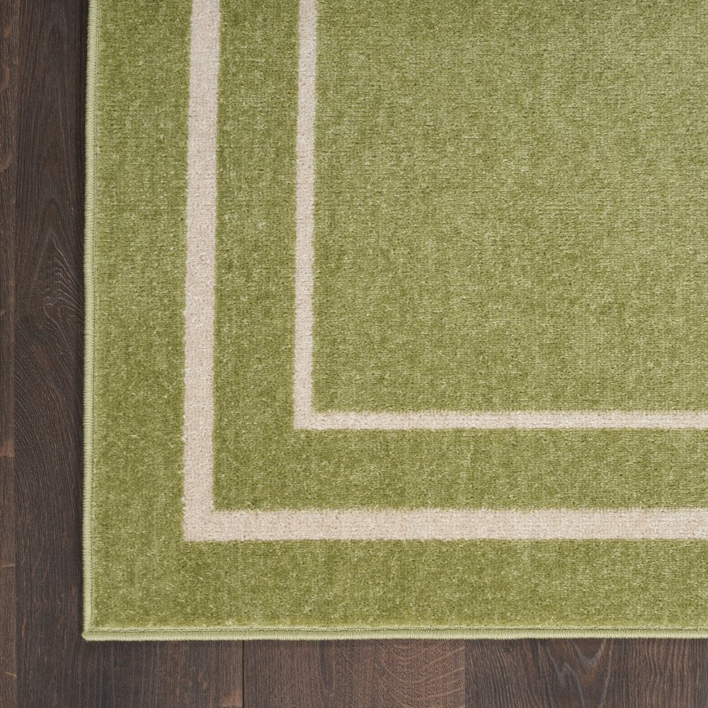 8' X 10' Green And Ivory Indoor Outdoor Area Rug HomeRoots