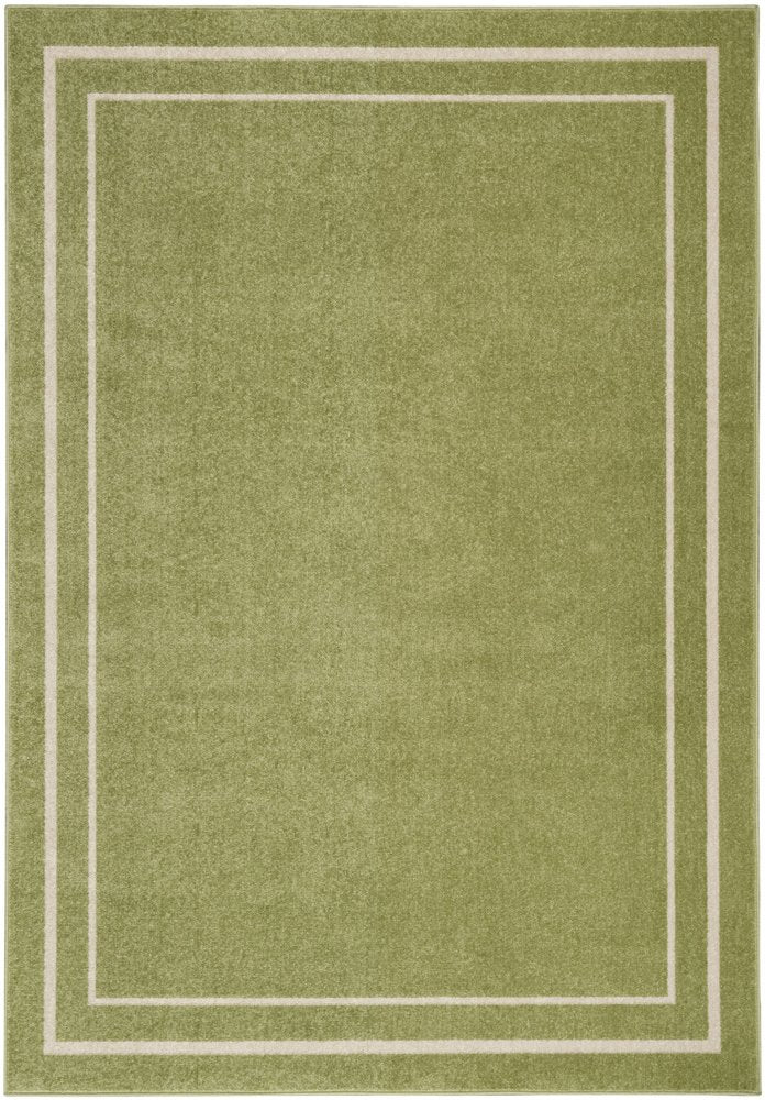 8' X 10' Green And Ivory Indoor Outdoor Area Rug — view 8