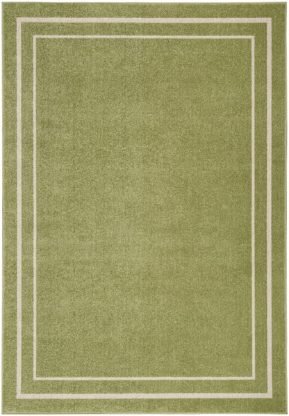 8' X 10' Green And Ivory Indoor Outdoor Area Rug HomeRoots
