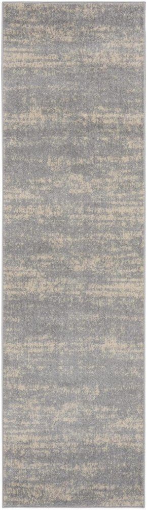6' Gray And Beige Abstract Indoor Outdoor Runner Rug HomeRoots