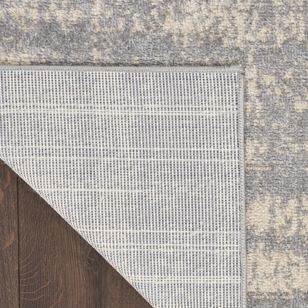 6' Gray And Beige Abstract Indoor Outdoor Runner Rug HomeRoots