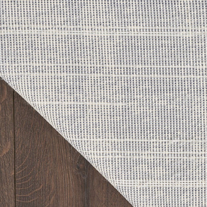 6' Gray And Beige Abstract Indoor Outdoor Runner Rug