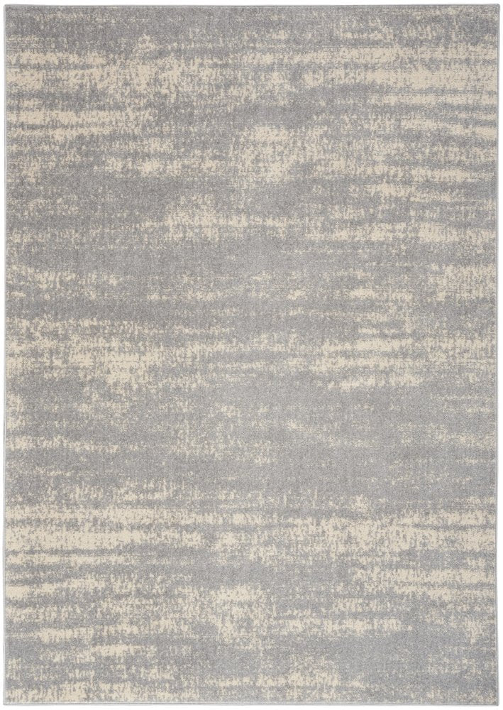 5' X 7' Gray And Beige Abstract Indoor Outdoor Area Rug HomeRoots