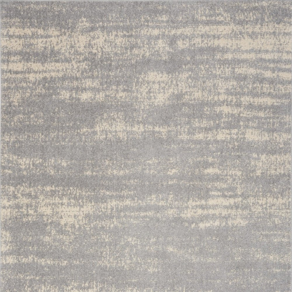 6' X 9' Gray And Beige Abstract Indoor Outdoor Area Rug — view 3