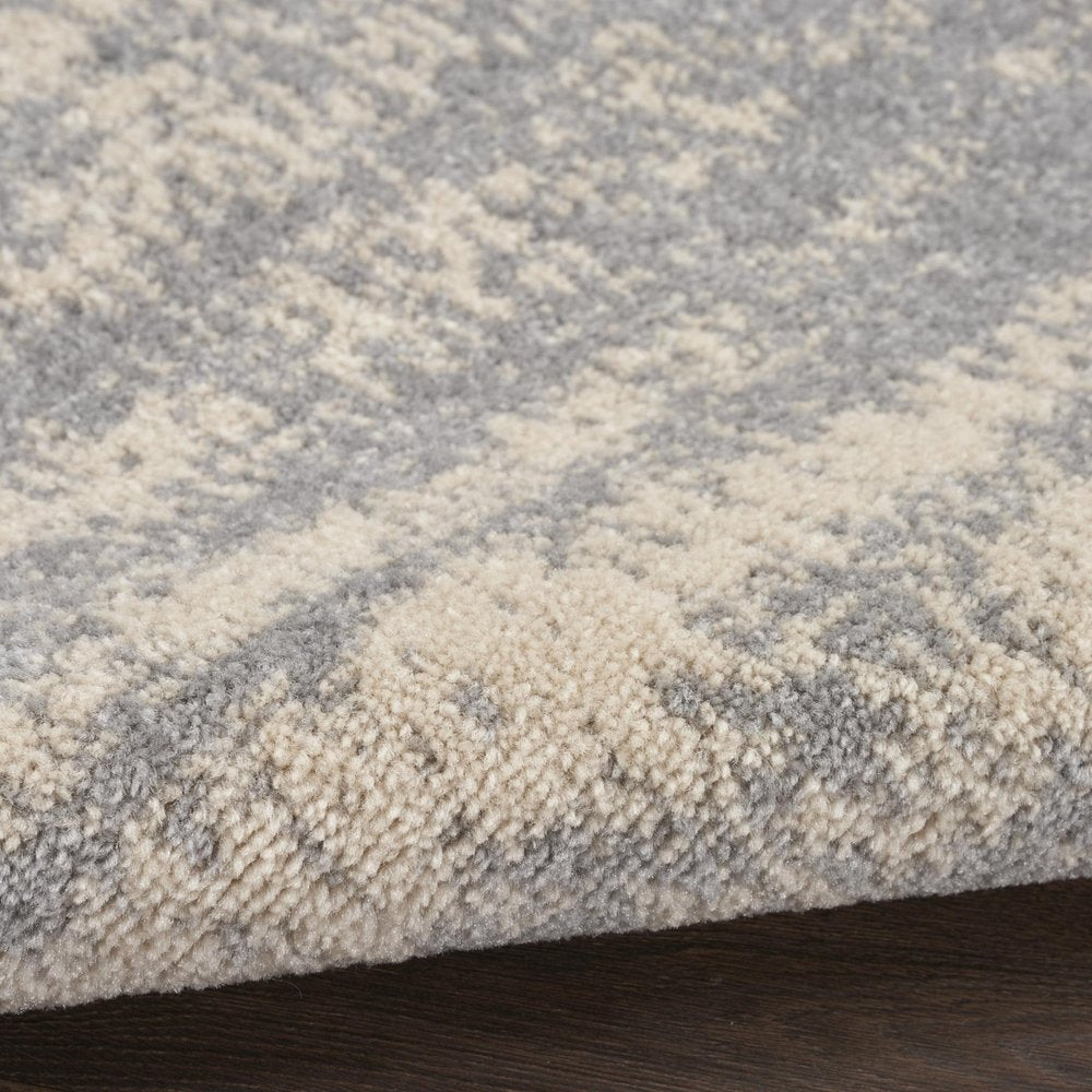 6' X 9' Gray And Beige Abstract Indoor Outdoor Area Rug — view 5