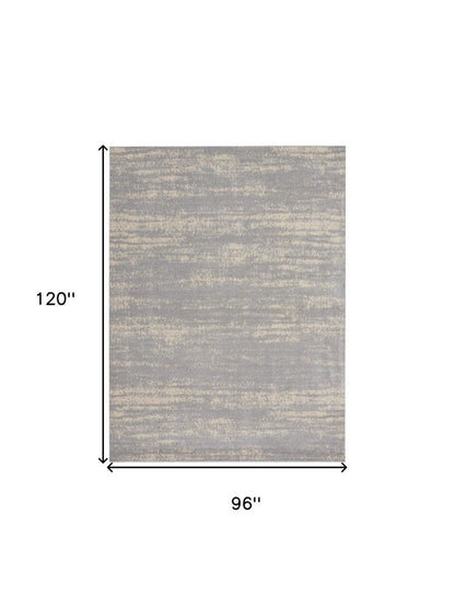 8' X 10' Gray And Beige Abstract Indoor Outdoor Area Rug HomeRoots