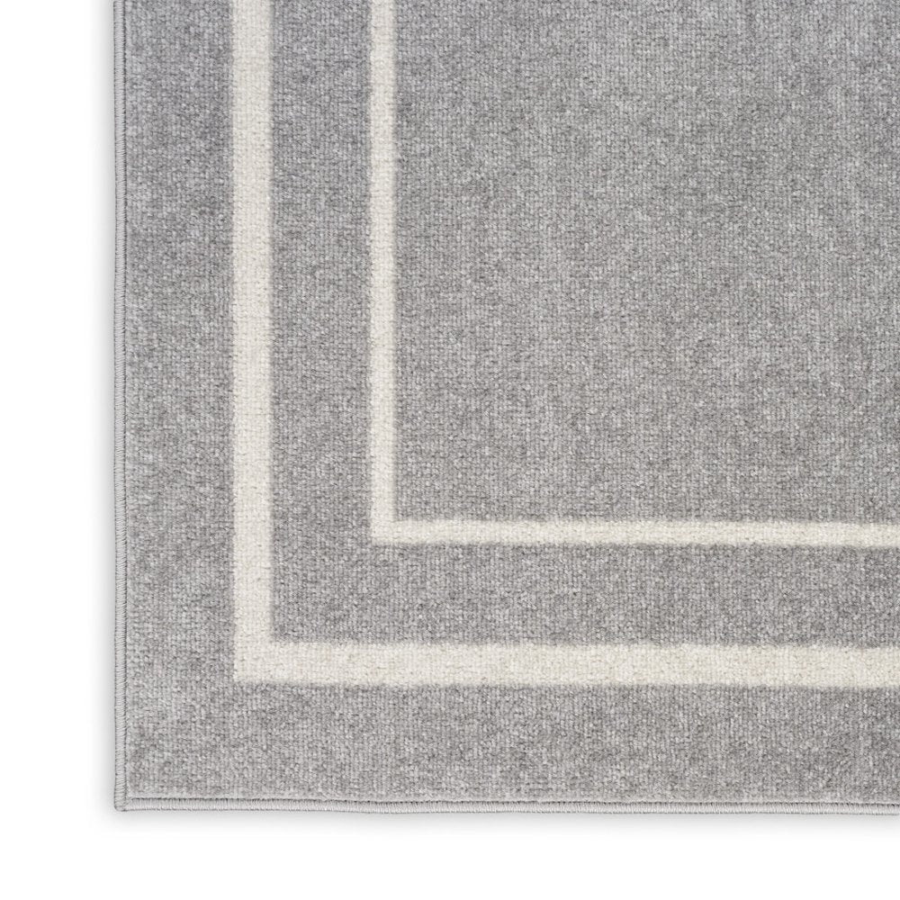 6' Gray And Ivory Indoor Outdoor Runner Rug HomeRoots