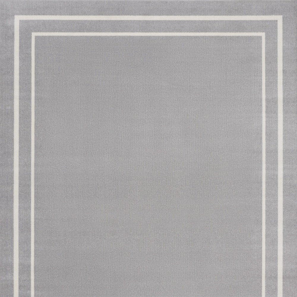 8' X 10' Gray And Ivory Indoor Outdoor Area Rug — view 2