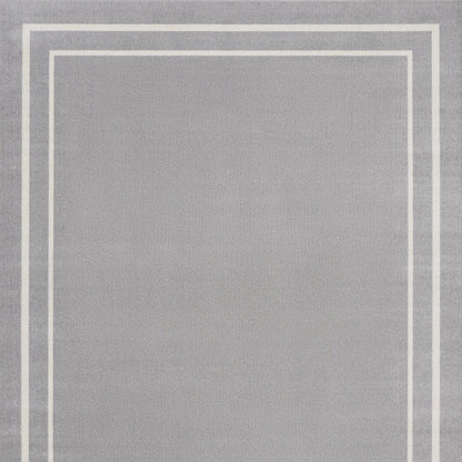 8' X 10' Gray And Ivory Indoor Outdoor Area Rug HomeRoots