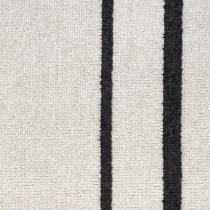 6' Ivory And Black Indoor Outdoor Runner Rug HomeRoots