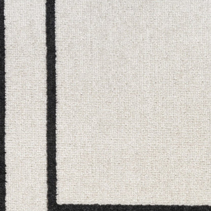 6' Ivory And Black Indoor Outdoor Runner Rug HomeRoots