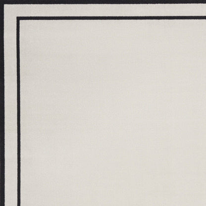 8' X 10' Ivory And Black Indoor Outdoor Area Rug HomeRoots
