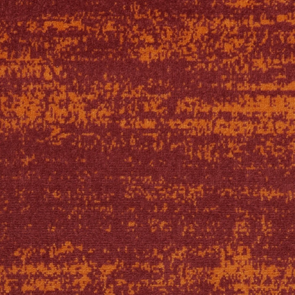 6' Red And Orange Abstract Indoor Outdoor Runner Rug HomeRoots