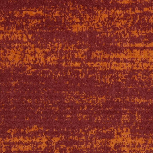 6' Red And Orange Abstract Indoor Outdoor Runner Rug