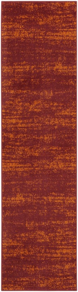 6' Red And Orange Abstract Indoor Outdoor Runner Rug HomeRoots