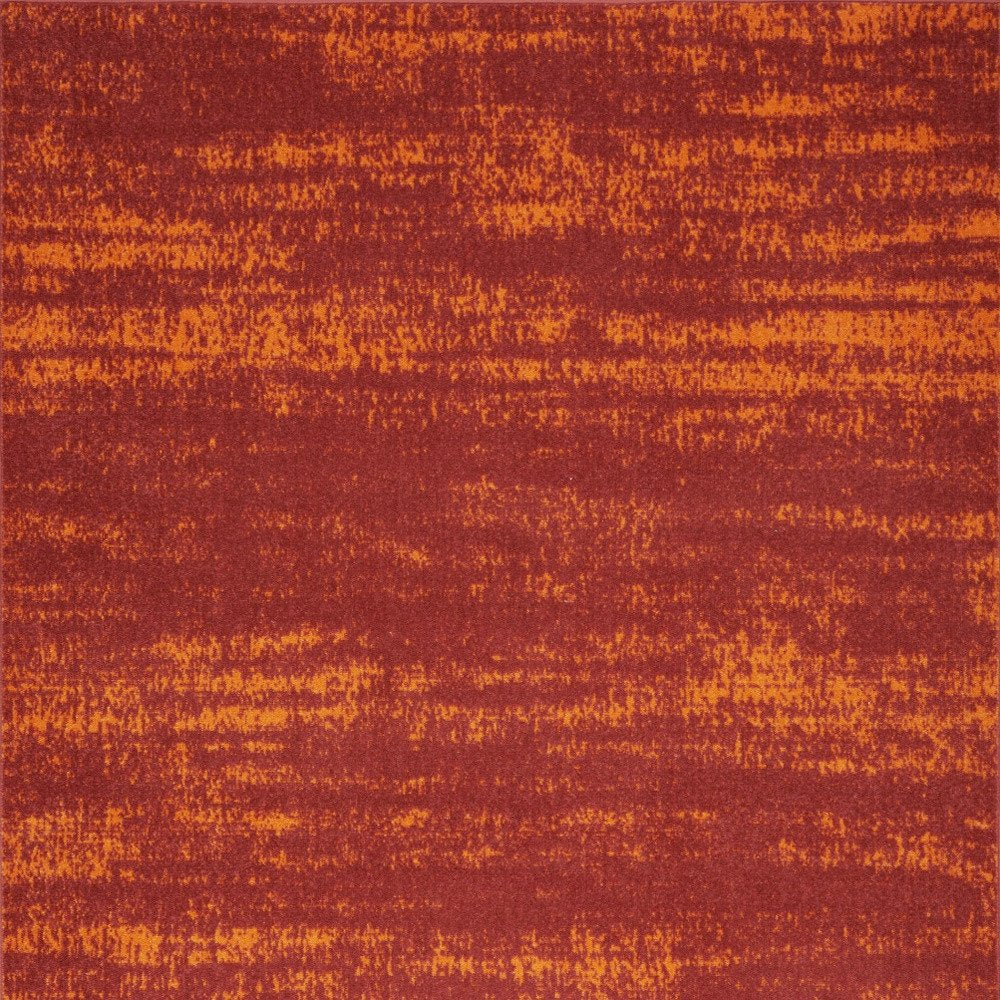 5' X 7' Red And Orange Abstract Indoor Outdoor Area Rug HomeRoots