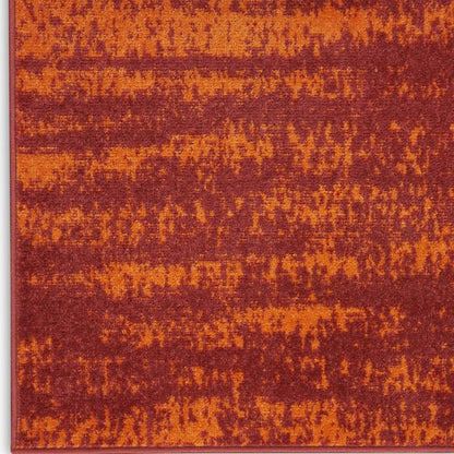 6' X 9' Red And Orange Abstract Indoor Outdoor Area Rug HomeRoots