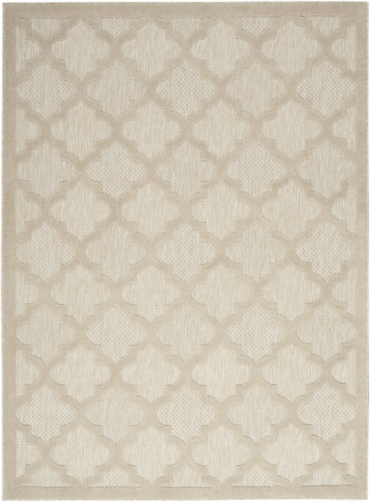 4' X 6' Cream And Beige Trellis Indoor Outdoor Area Rug HomeRoots
