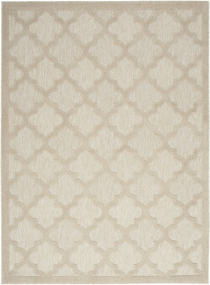 4' X 6' Cream And Beige Trellis Indoor Outdoor Area Rug HomeRoots
