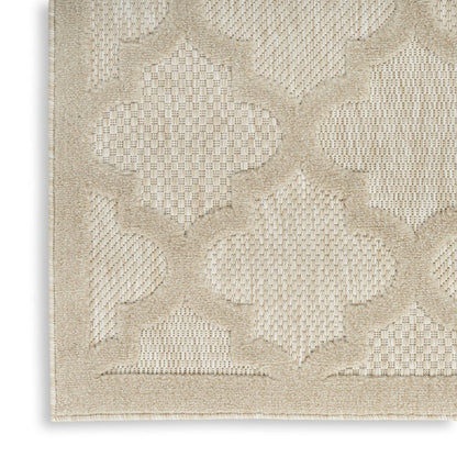 4' X 6' Cream And Beige Trellis Indoor Outdoor Area Rug HomeRoots