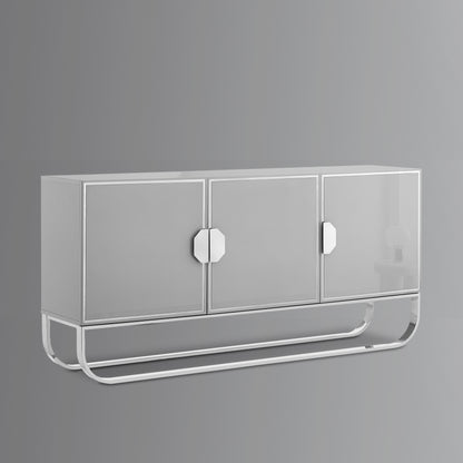 71" Gray Sideboard with Three Doors