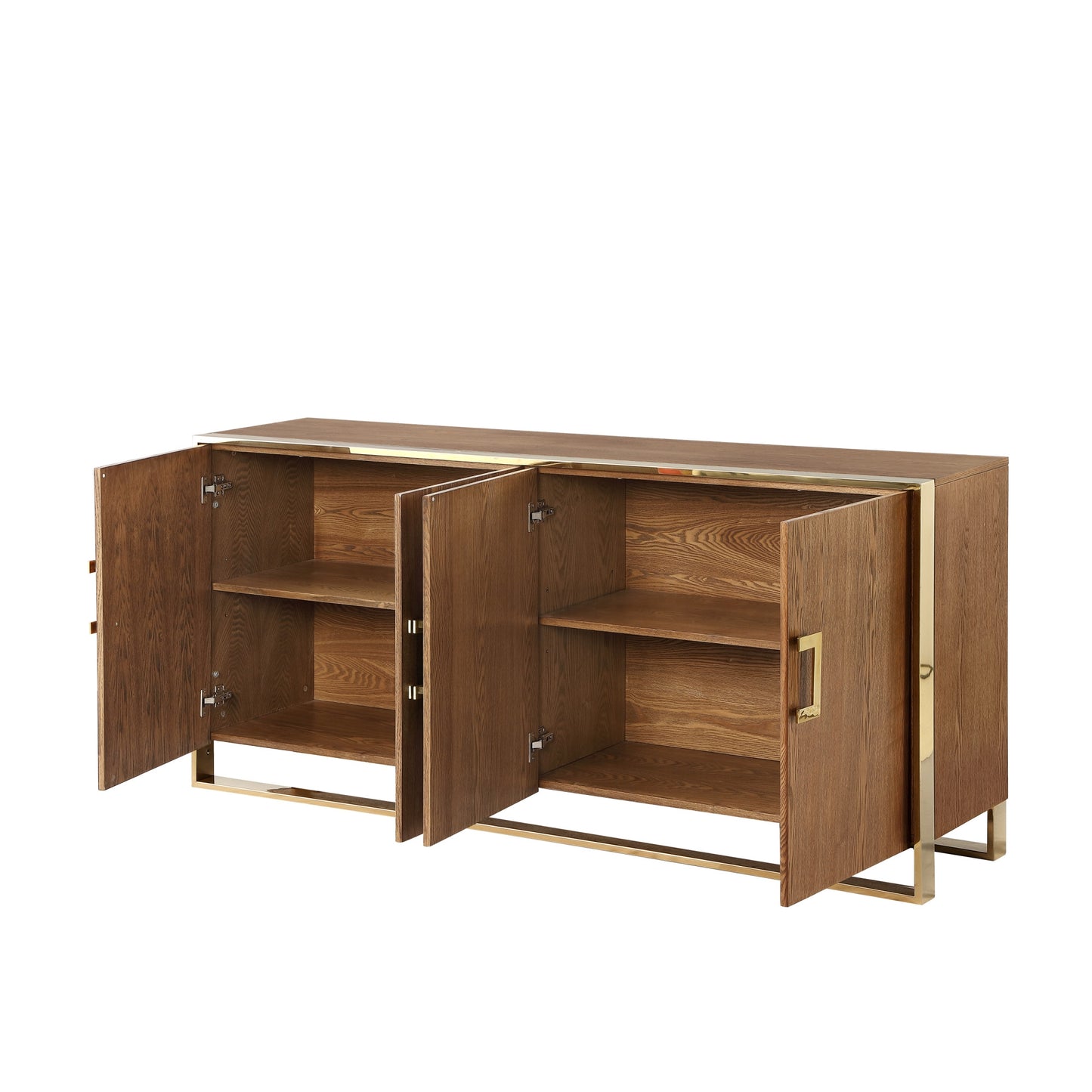 71" Brown Sideboard with Four Doors