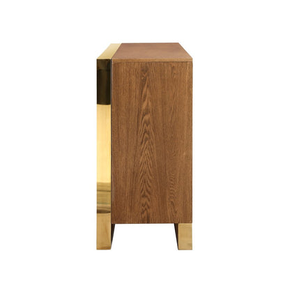 71" Brown Sideboard with Four Doors HomeRoots