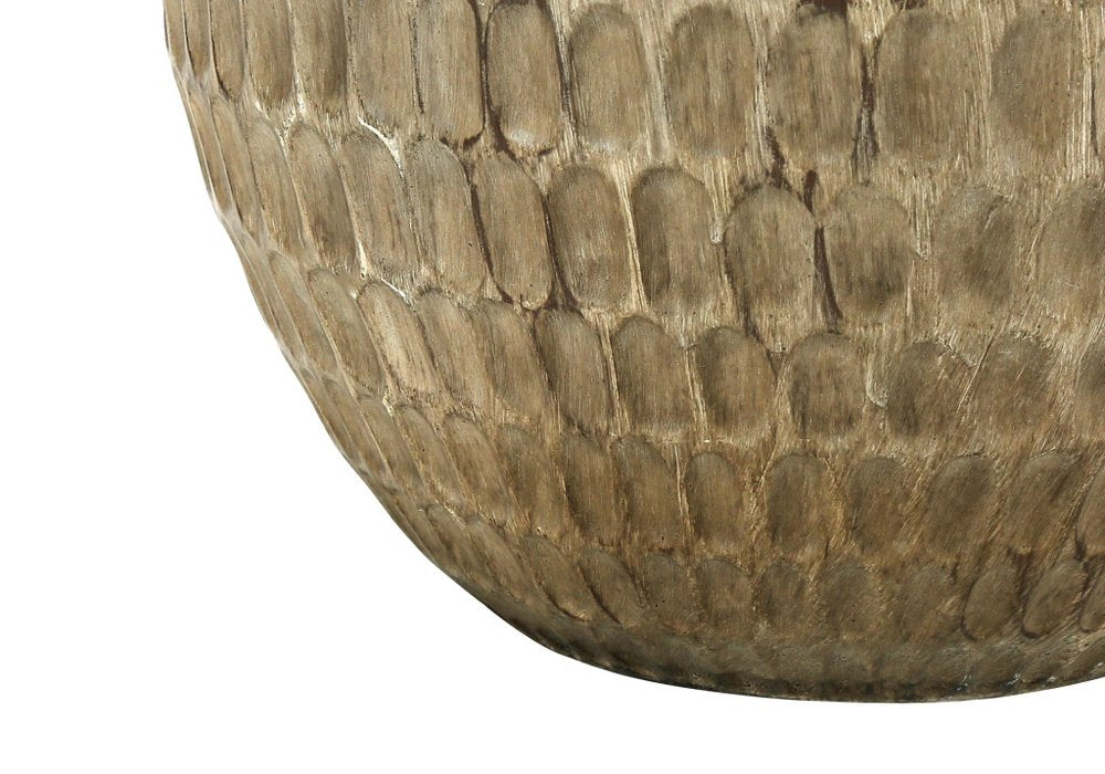 25" Brown Geometric Table Lamp With Black Drum Shade HomeRoots