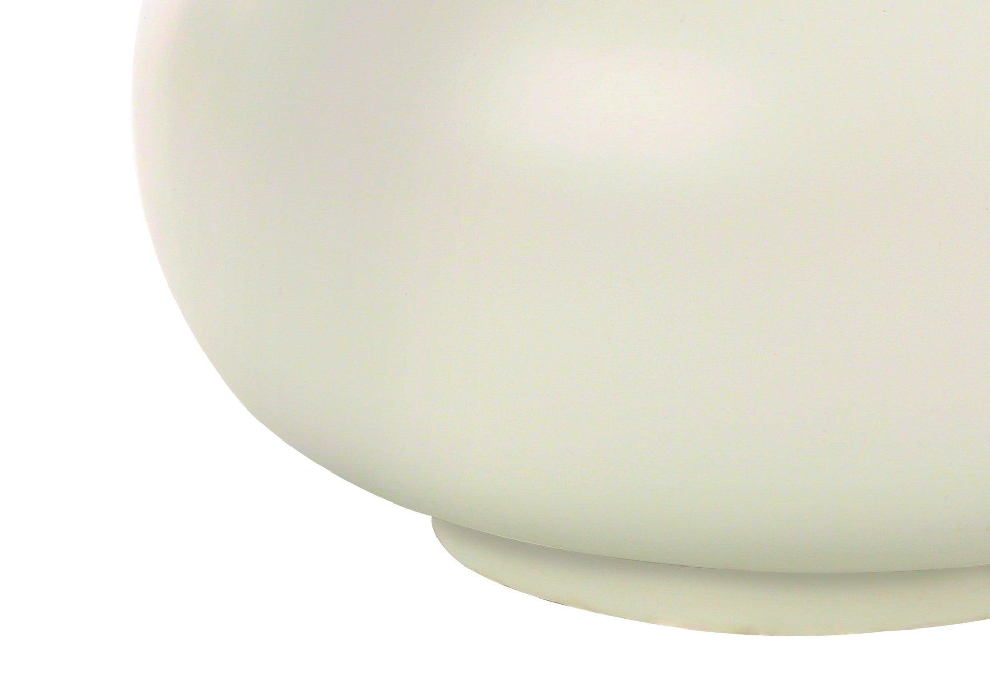 25" Cream Ceramic Gourd Table Lamp With Cream Drum Shade - FurniFindUSA
