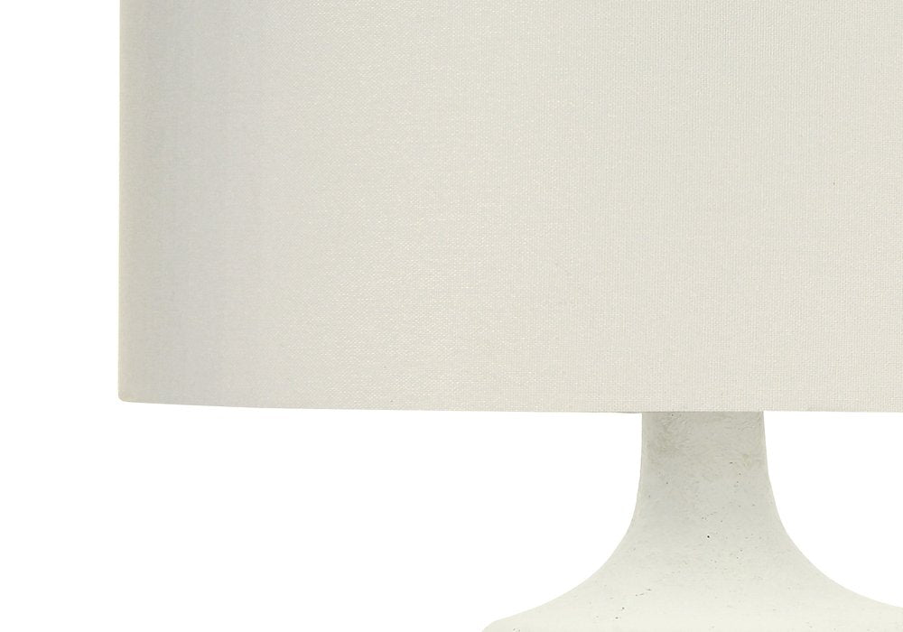 26" Cream Gourd Table Lamp With Cream Drum Shade HomeRoots