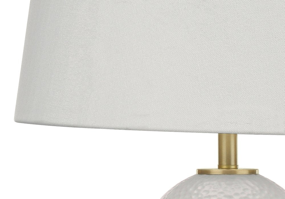 26" Gold and White Ceramic Urn Table Lamp With Cream Empire Shade — view 4