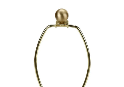 26" Gold and White Ceramic Urn Table Lamp With Cream Empire Shade HomeRoots