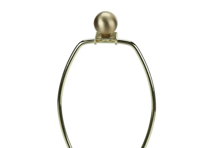 29" White Ceramic Geometric Table Lamp With Ivory Drum Shade HomeRoots