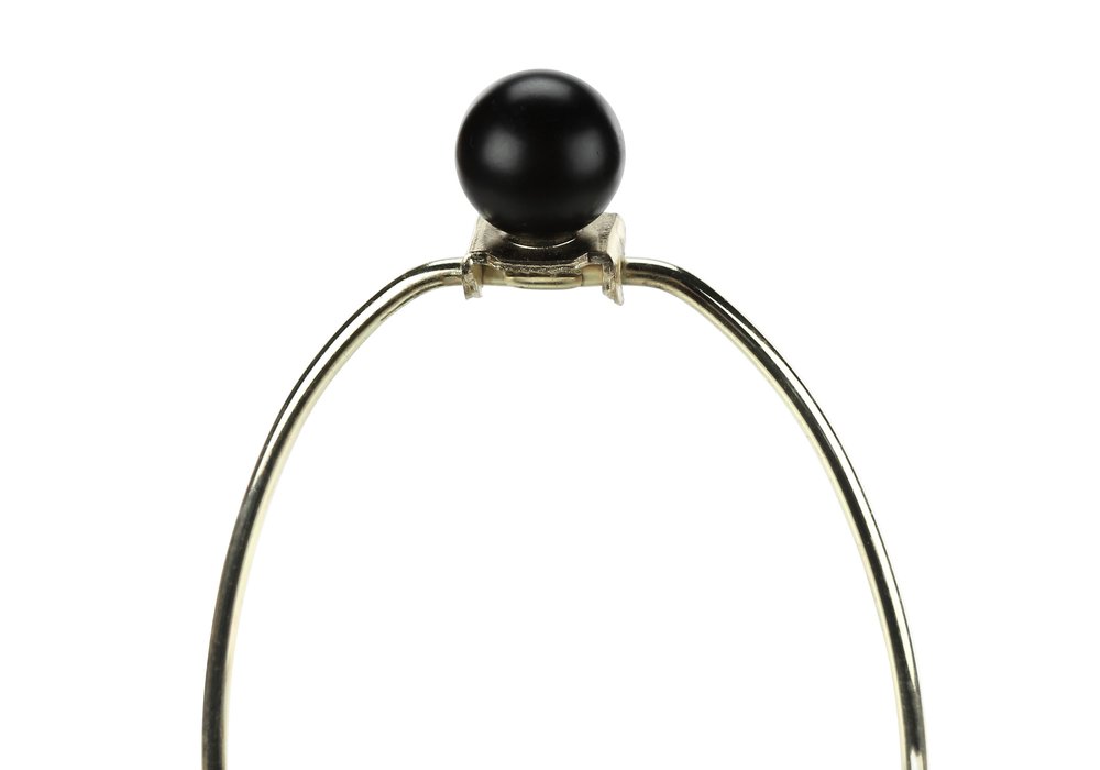 26" Black Metal Urn Table Lamp With Cream Empire Shade HomeRoots