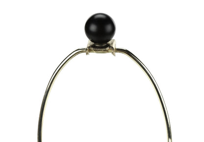 26" Black Metal Urn Table Lamp With Cream Empire Shade HomeRoots