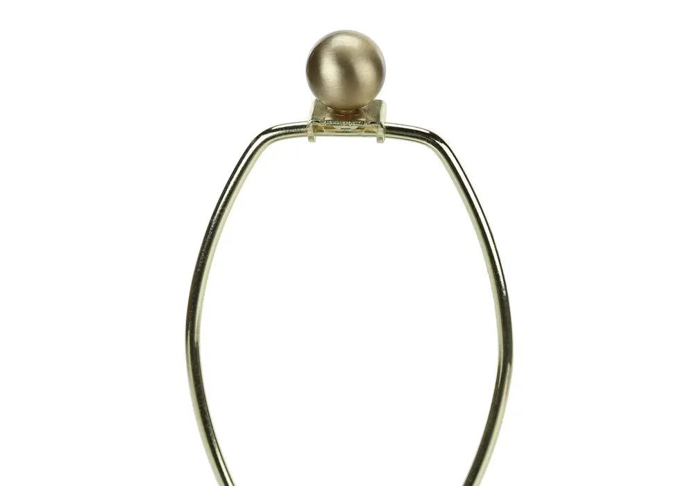 21" Gold and White Urn Table Lamp With Ivory Drum Shade HomeRoots