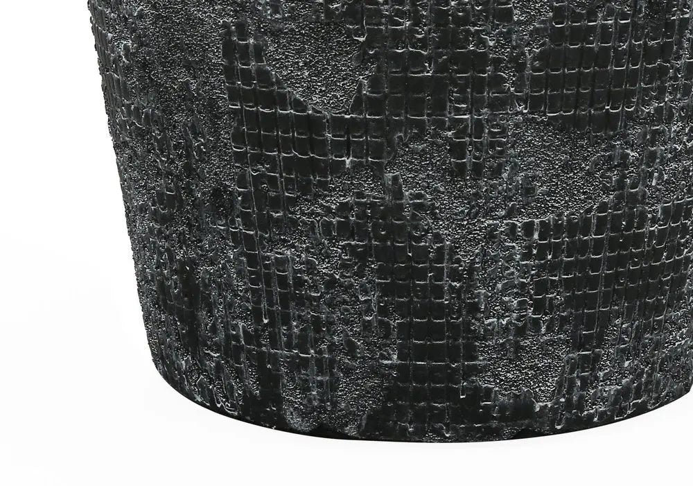 24" Black Ceramic Round Table Lamp With Black Drum Shade HomeRoots