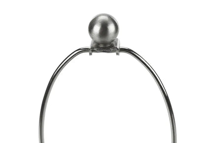 24" Blue and Silver Ceramic Round Table Lamp With Ivory Drum Shade HomeRoots