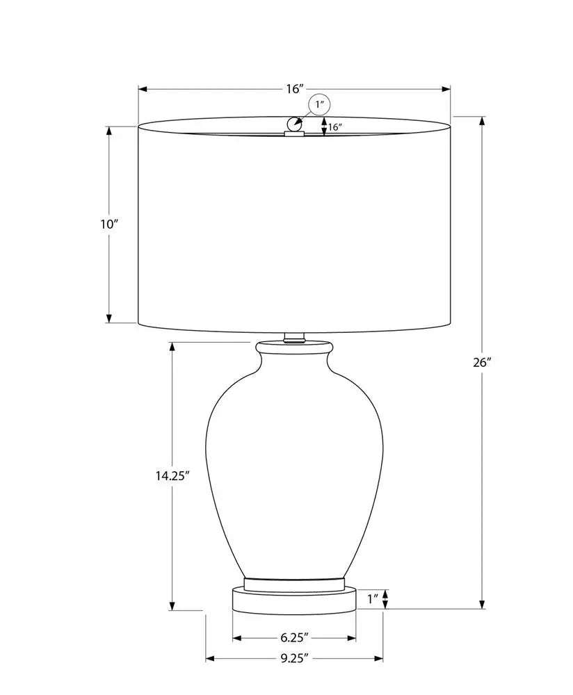 26" Gold and Ivory Ceramic Urn Table Lamp With Cream Drum Shade HomeRoots