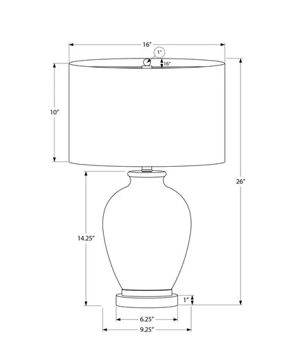 26" Gold and Ivory Ceramic Urn Table Lamp With Cream Drum Shade HomeRoots