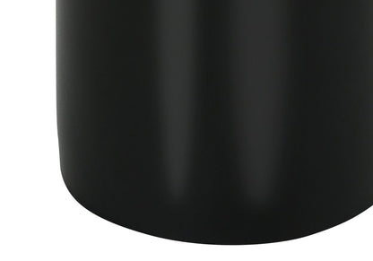 25" Black and Gold Concrete Cylinder Table Lamp With Black Drum Shade HomeRoots