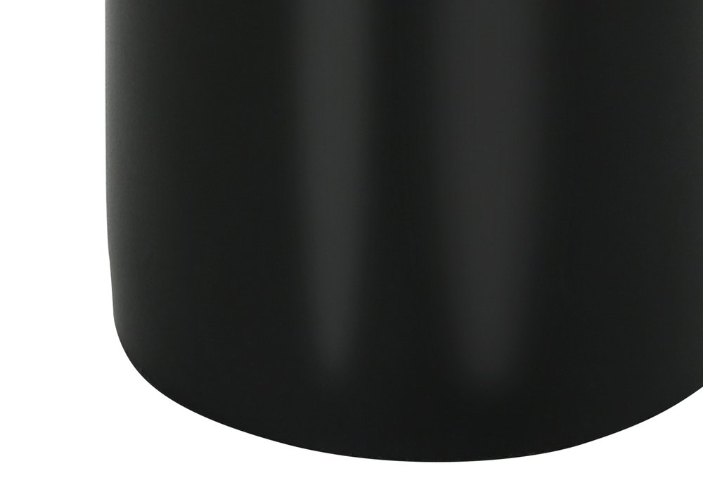 25" Black and Gold Concrete Cylinder Table Lamp With Black Drum Shade HomeRoots