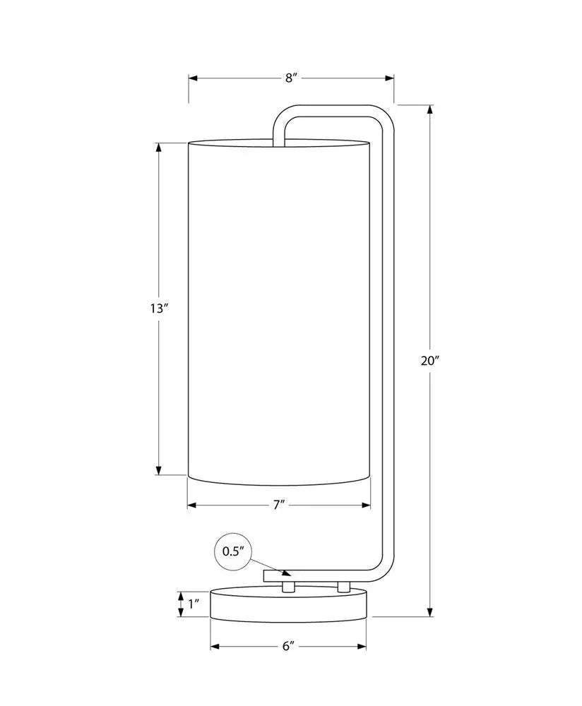 20" Gold and White Marble Round Arched Table Lamp With Ivory Drum Shade HomeRoots